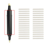 Maxbell 30x Refillable Pen Double Head Fine Replacement Nib Whiteboard Pen Tool DIY 80x10MM
