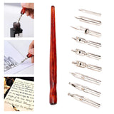 Maxbell Cartoon Comic Dip Pen Set Calligraphy and 9 Nibs for Writing Sketch Mapping
