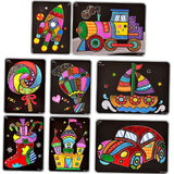 Maxbell Art Craft Transfer Cartoon Paint Creative Learning Drawing Transportation