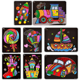 Maxbell Art Craft Transfer Cartoon Paint Creative Learning Drawing Transportation