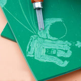 Maxbell 5Pcs Carving Rubber Plate Printmaking Stamp Carving Sheet Artwork Making