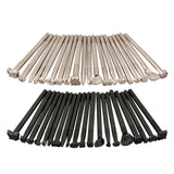 Maxbell 20PCS Leather Tools Working Saddle Making Set Carving Craft Stamp Punch Tool White