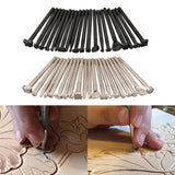 Maxbell 20PCS Leather Tools Working Saddle Making Set Carving Craft Stamp Punch Tool White