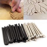 Maxbell 20PCS Leather Tools Working Saddle Making Set Carving Craft Stamp Punch Tool White