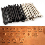 Maxbell 20PCS Leather Tools Working Saddle Making Set Carving Craft Stamp Punch Tool White