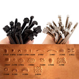 Maxbell 20PCS Leather Tools Working Saddle Making Set Carving Craft Stamp Punch Tool White