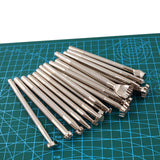 Maxbell 20PCS Leather Tools Working Saddle Making Set Carving Craft Stamp Punch Tool White