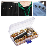 Maxbell 5/8/10/12mm Leathercraft Eyelets + Punch Tools Kits Grommets Rings 8mm