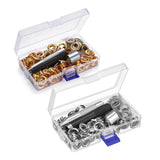 Maxbell 5/8/10/12mm Leathercraft Eyelets + Punch Tools Kits Grommets Rings 5mm
