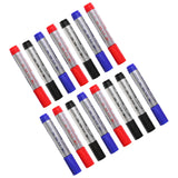 Maxbell 15 Pcs/Pack White Board Markers Pen Erasable 3 Colors Water-Based for Office