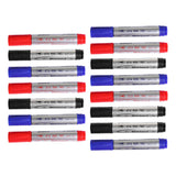 Maxbell 15 Pcs/Pack White Board Markers Pen Erasable 3 Colors Water-Based for Office