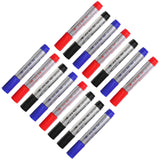 Maxbell 15 Pcs/Pack White Board Markers Pen Erasable 3 Colors Water-Based for Office