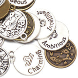 Maxbell 24x Mens Retro Pendant Star Sign Horoscope Semi-Matte Finish Birthday Gift