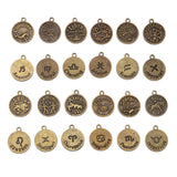 Maxbell 24x Mens Retro Pendant Star Sign Horoscope Semi-Matte Finish Birthday Gift