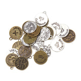Maxbell 24x Mens Retro Pendant Star Sign Horoscope Semi-Matte Finish Birthday Gift