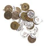 Maxbell 24x Mens Retro Pendant Star Sign Horoscope Semi-Matte Finish Birthday Gift