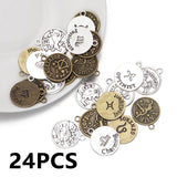Maxbell 24x Mens Retro Pendant Star Sign Horoscope Semi-Matte Finish Birthday Gift
