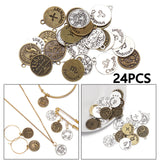 Maxbell 24x Mens Retro Pendant Star Sign Horoscope Semi-Matte Finish Birthday Gift