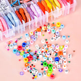 Maxbell Spacer Beads Square Small Bracelet Beads DIY Kit for Charms Jewelry Making