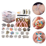 Maxbell Jewelry Making Tools Kit Charms Findings Spacer Beads Crafts Pendant DIY 1711pcs