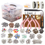 Maxbell Jewelry Making Tools Kit Charms Findings Spacer Beads Crafts Pendant DIY 1711pcs