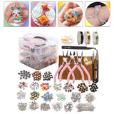 Maxbell Jewelry Making Tools Kit Charms Findings Spacer Beads Crafts Pendant DIY 1711pcs