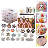 Maxbell Jewelry Making Tools Kit Charms Findings Spacer Beads Crafts Pendant DIY 1711pcs