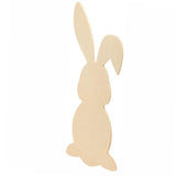 Maxbell Unfinished Natural Rabbit Shapes Wood Slices Scrapbooking Embellishment