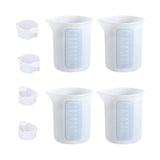 Maxbell DIY Silicone Mixing Measuring Cups UV Resin Mold DIY Casting Jewelry Tool 8PCS