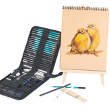 Maxbell 12x Sketching Drawing Set Charcoal Pencils Art Tools Graphite Eraser Kids