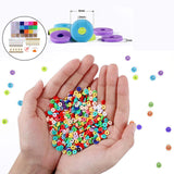 Maxbell 3006x Polymer Clay Beads Flat Round Beads Charms Jewelry Making Kit Beading