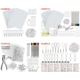 Maxbell Heat Shrink Plastic Sheets Set Shrinky Film for Keychain 145 Pieces