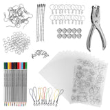 Maxbell Heat Shrink Plastic Sheets Set Shrinky Film for Keychain 192 Pieces