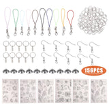 Maxbell Heat Shrink Plastic Sheets Set Shrinky Film for Keychain 156 Pieces