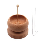 Maxbell Wooden Bead Spinner Bowl Spin Bead Loader for Workshop Jewelry Making Tool