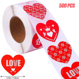 Maxbell Heart Shaped Stickers Labels for Cards Scrapbooking Packaging Boxes New Year