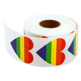 Maxbell 500x/Roll Rainbow Heart Sticker Valentine'S Day Sealing Labels Self Adhesive
