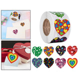 Maxbell 500Pcs/Lot Heart Shaped Stickers Scrapbooking DIY Handmade for Gift Box