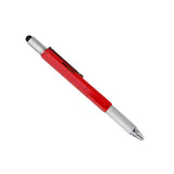 Maxbell Screen Tool Stylus Pen With Spirit Level Multitool Ruler Screwdriver 6 in1 Red