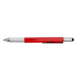 Maxbell Screen Tool Stylus Pen With Spirit Level Multitool Ruler Screwdriver 6 in1 Red