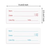 Maxbell 500 Pieces Food Storage Labels Adhesive Leaves No Residue 50x25mm Red font