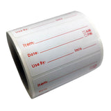 Maxbell 500 Pieces Food Storage Labels Adhesive Leaves No Residue 50x25mm Red font