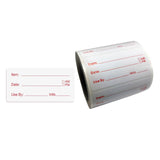 Maxbell 500 Pieces Food Storage Labels Adhesive Leaves No Residue 50x25mm Red font