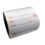 Maxbell 500 Pieces Food Storage Labels Adhesive Leaves No Residue 50x25mm Red font