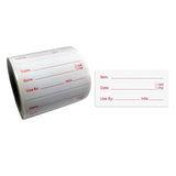 Maxbell 500 Pieces Food Storage Labels Adhesive Leaves No Residue 50x25mm Red font