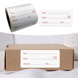 Maxbell 500 Pieces Food Storage Labels Adhesive Leaves No Residue 50x25mm Red font