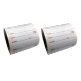 Maxbell 500 Pieces Food Storage Labels Adhesive Leaves No Residue 50x25mm Red font