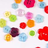 Maxbell 300Pcs Resin Buttons Scrapbooking Flat Back for Sewing DIY Crafts Clothe
