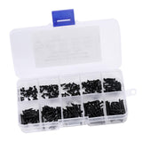 Maxbell 250 Pieces M2 Self Tapping Screw DIY Drilling Screws Assortment Kit Black