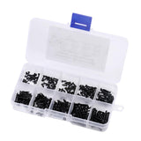 Maxbell 250 Pieces M2 Self Tapping Screw DIY Drilling Screws Assortment Kit Black